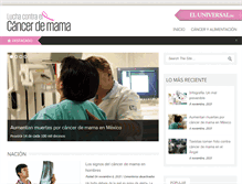 Tablet Screenshot of cancer.eluniversal.com.mx